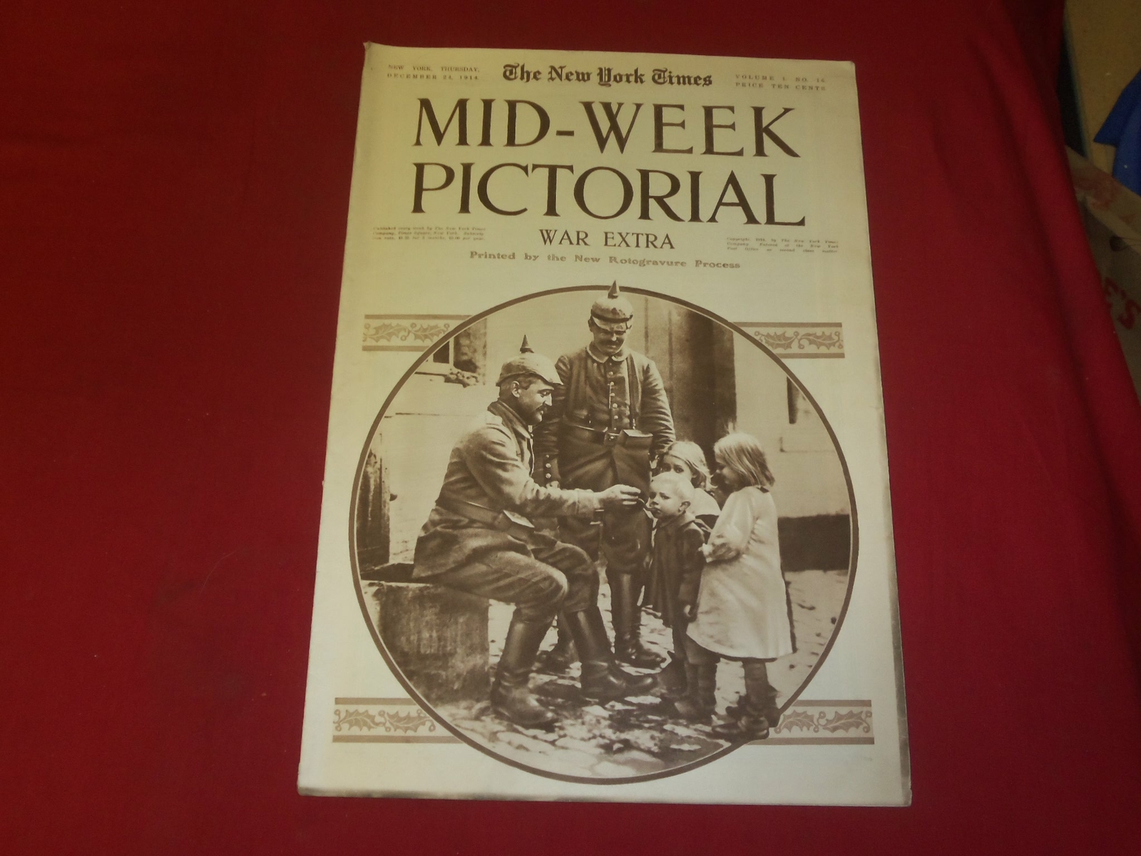 1914 DECEMBER 24 NY TIMES PICTORIAL WAR EXTRA SECTION – CHRISTMAS ISSUE- NP 3941