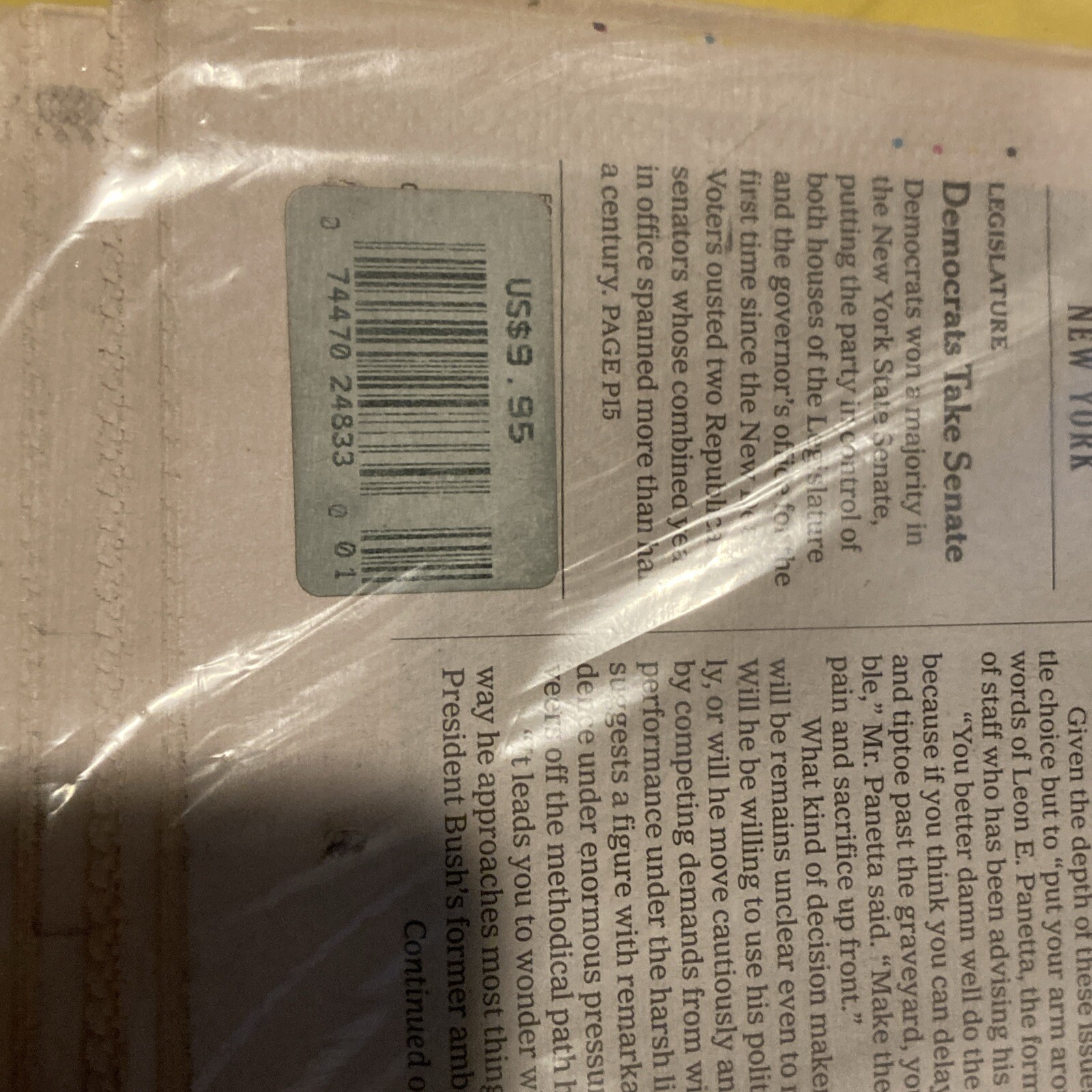 Mint Sealed November 5, 2008 Election Obama Win New York Times Late Edition