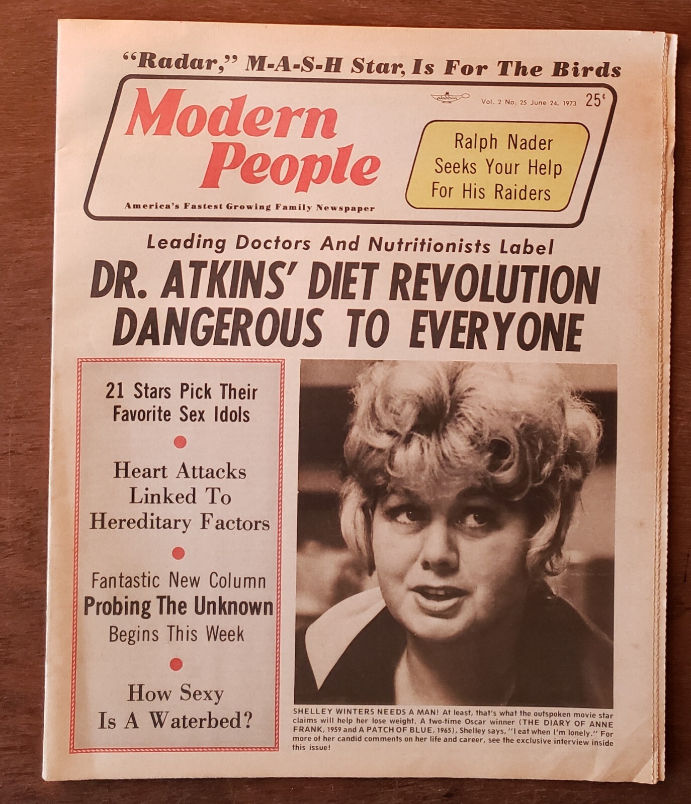 Modern People June 24 1973 Gossip Tabloid Probing the Unknown Begins