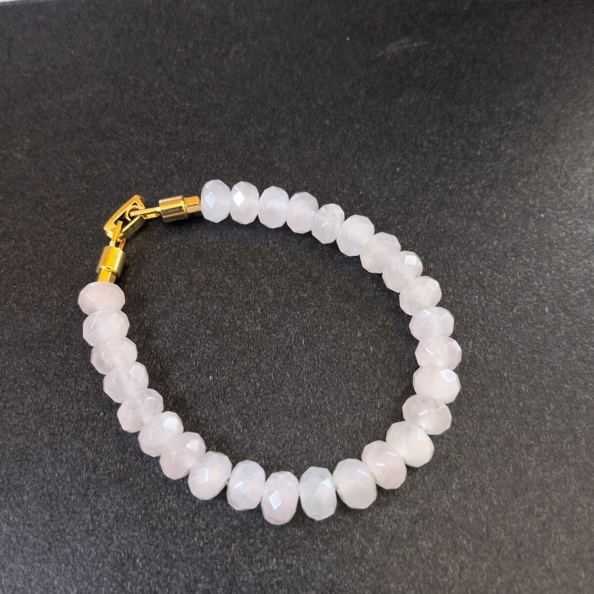 Rose Quartz Button Cut 15cm Bracelet Accessory Jewelry Power Stone Natural Stone