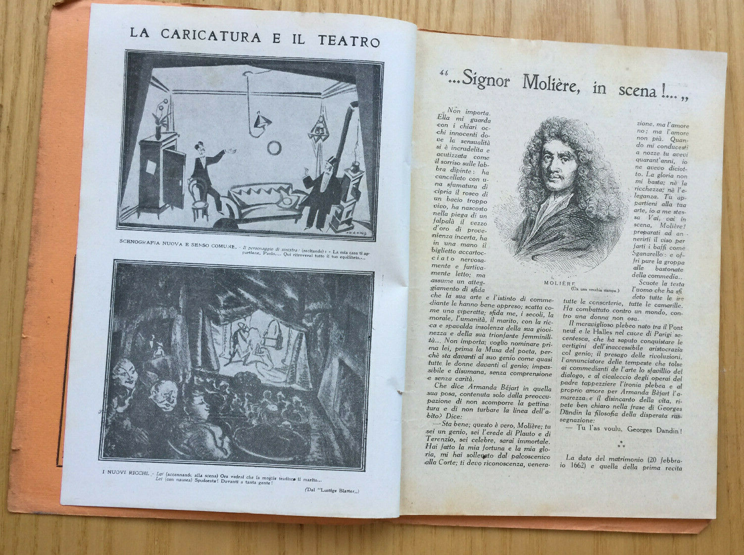 MONDADORI COMEDIA PERIODICO COMEDIA E VITA THEATRALE N° 2 1922 MOLIERE SOCKS