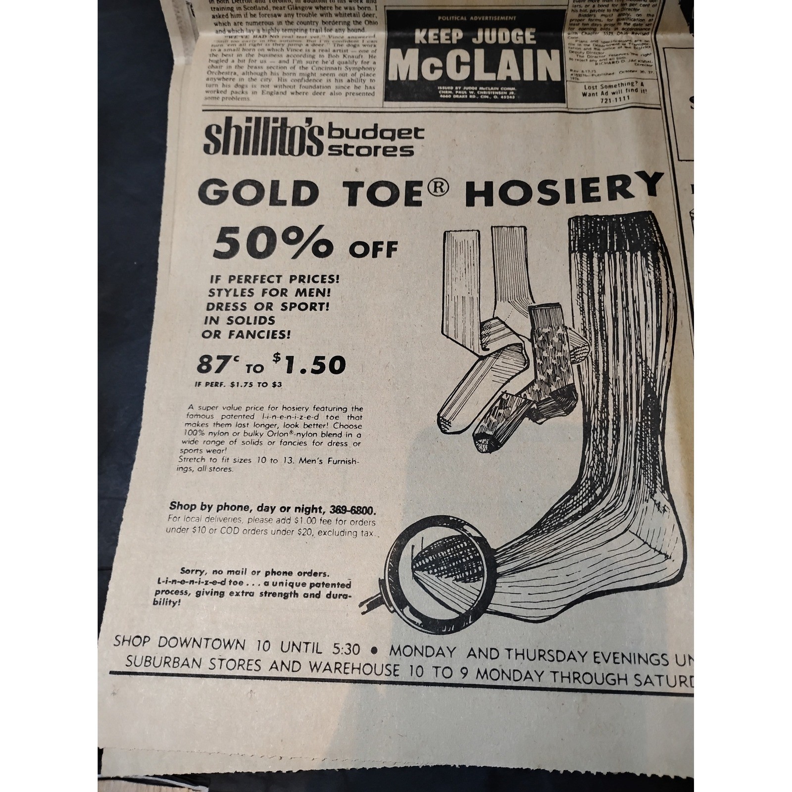 VTG Cincinnati Post Sport Section Reds Yankees Series Rose Driesen 76 Stocks Ads