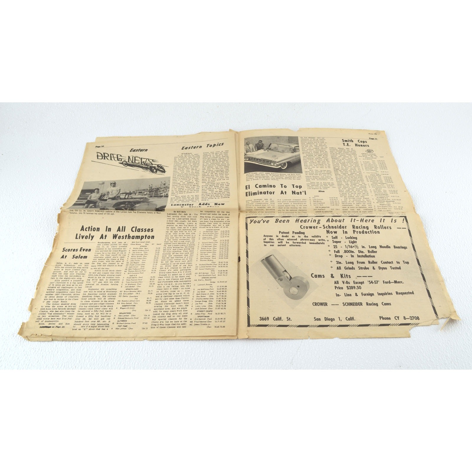 Drag News Aug 7 1959 Vol 5 No 18 Hustler II NHRA Drag Racing Newspaper