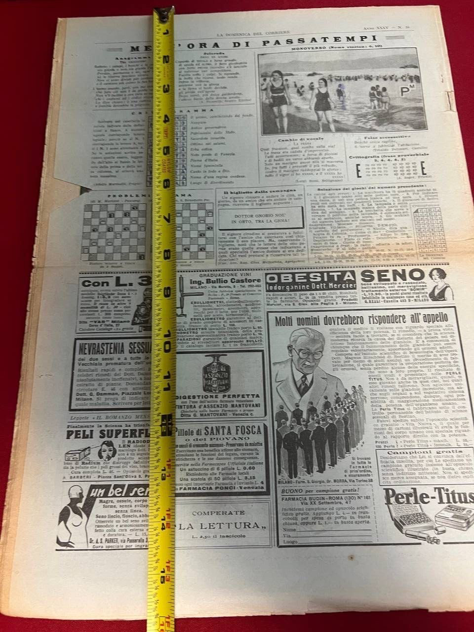 1933 Benito MUSSOLINI Duce DUX Nicolo Paganini Italian Domenica del Corriere C7