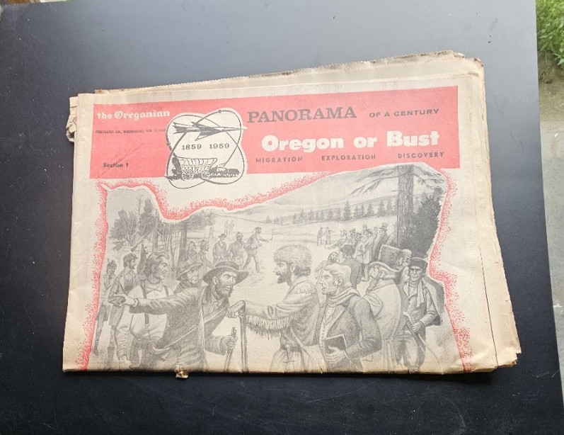 Feb 11 1959 The Oregonian Newspaper Panaorama of a Century Oregon or Bust