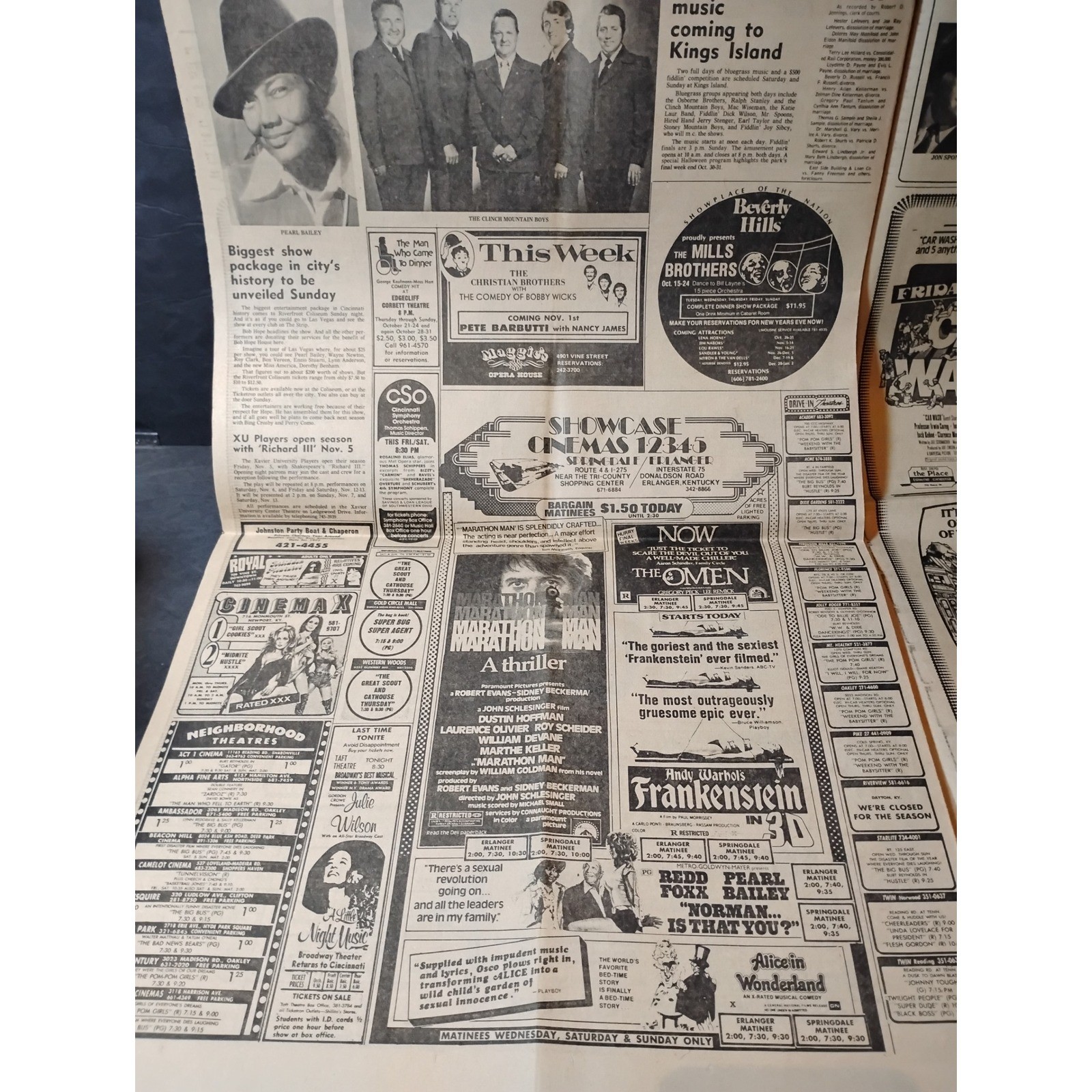 VTG Cincinnati Post Sport Section Reds Yankees Series Rose Driesen 76 Stocks Ads