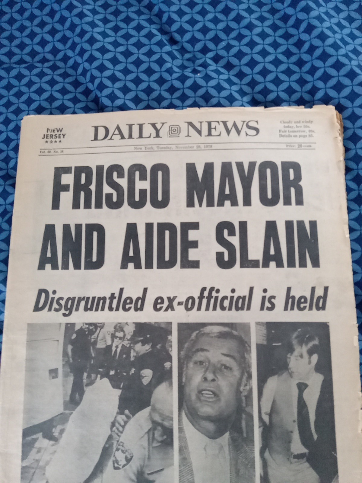San Francisco Mayor Moscone – Harvey Milk – 1978 New York Daily News Newspaper