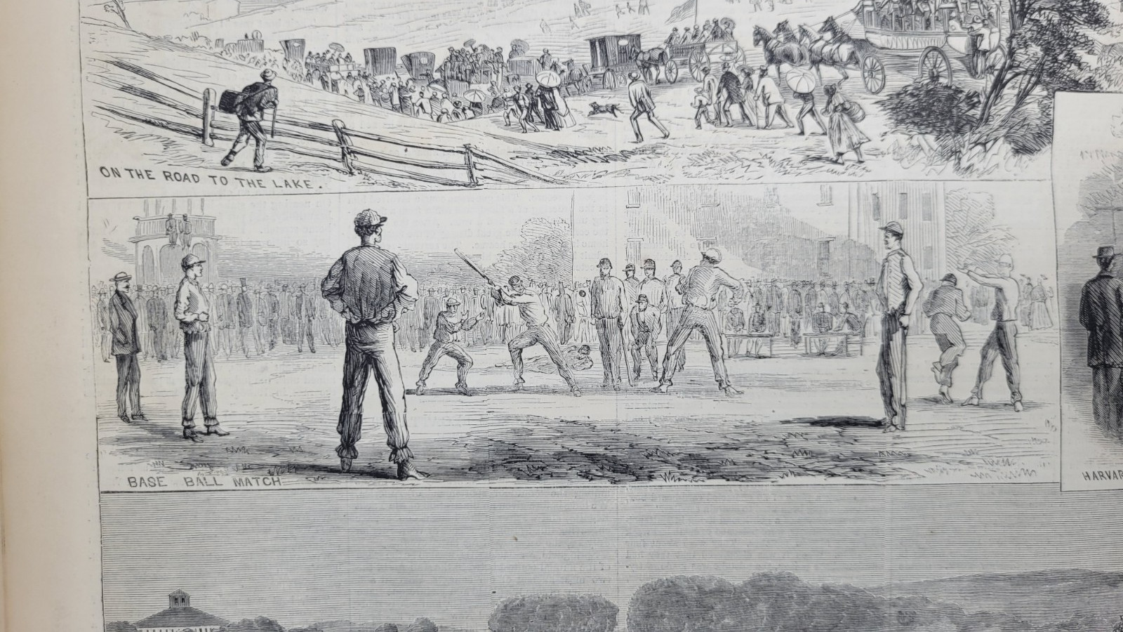 Harper’s Weekly 8/3/1867 Yale vs Harvard baseball and crew / General Custer 7th