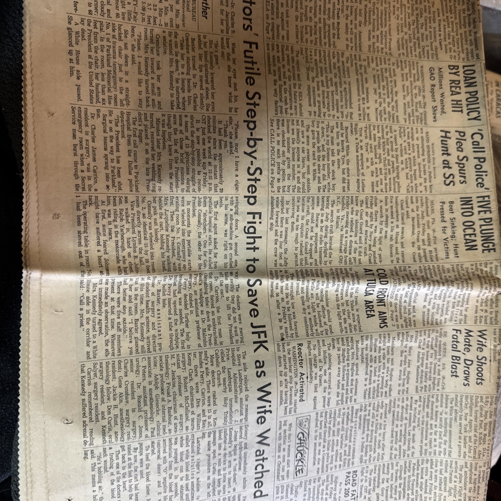 Complete Tulsa Daily World Nov 30 1963 JFK Plane Crash 118 Killed Historic News
