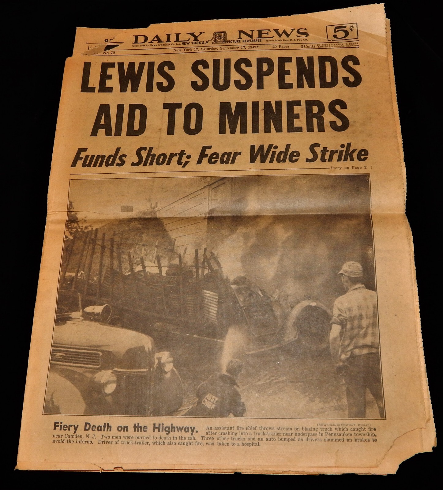 Vintage Newspaper,1949, NYC, The Daily News-New York,Yankees,Strike, Ad’s,Truman