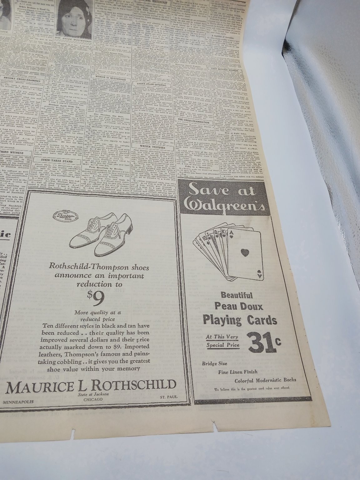 1931 Knute Rockne Dies Plane Crash Tribute Chicago Newspaper Page Aiello Gang