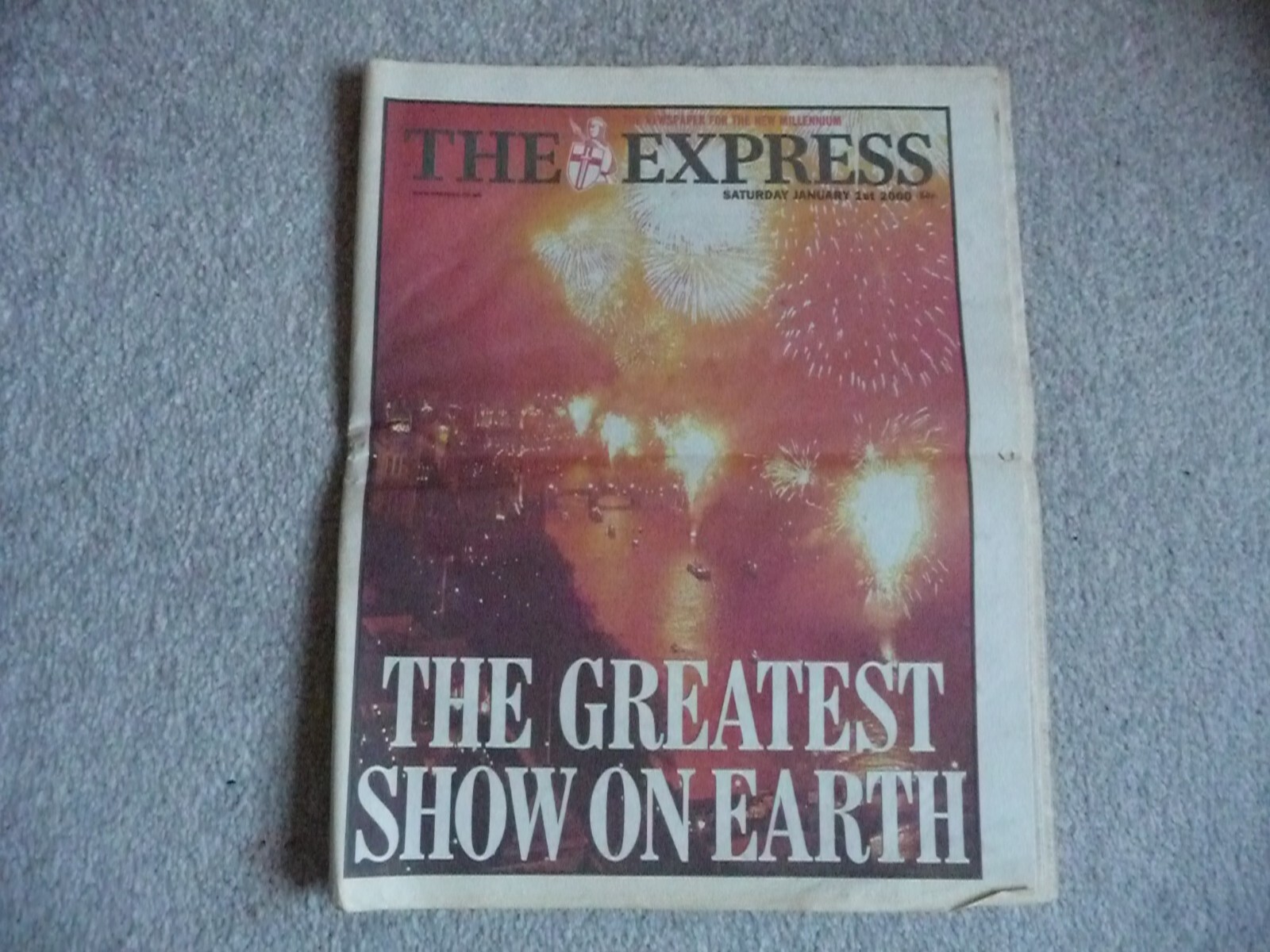 Newspaper Millennium The Daily express January 1st 2000 edition