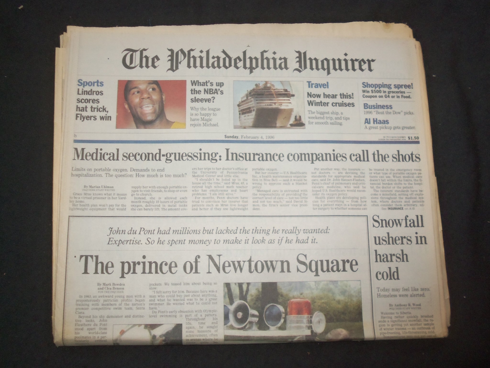 1996 FEB 4 PHILADELPHIA INQUIRER – INSURANCE COMPANIES CALL THE SHOTS – NP 7445