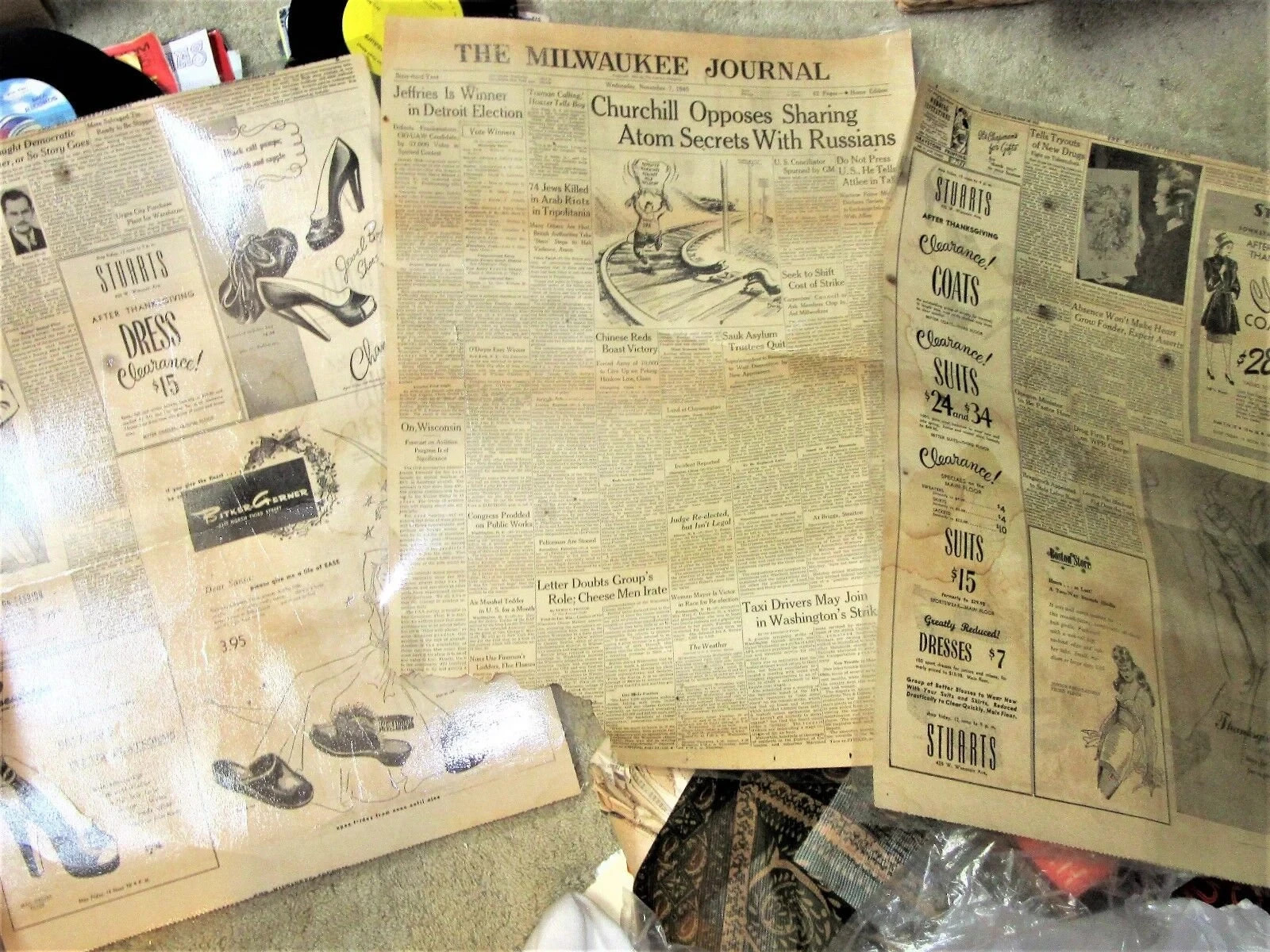 world war II Milwaukee Wisconsin news 1945 Pearl Harbor japs vets ads