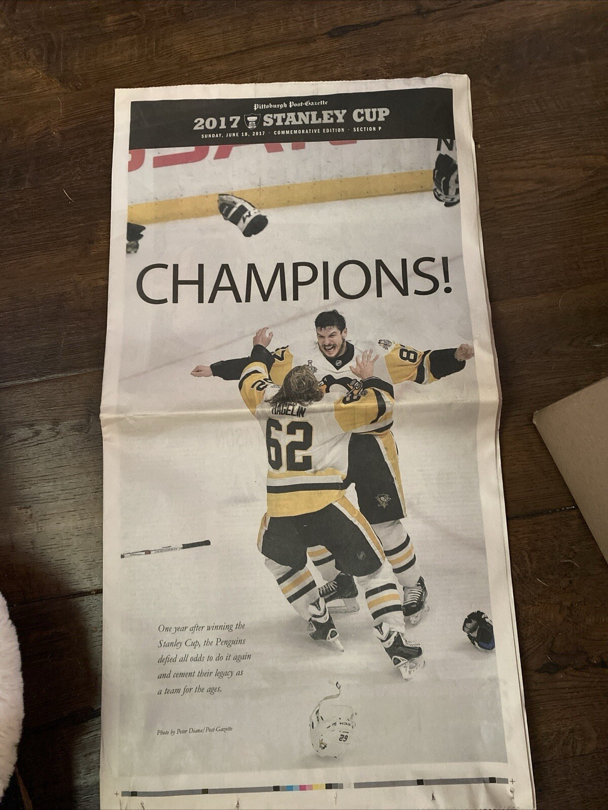 Pittsburgh Press 6/18/17 Stanley Cup Commemorative Edition Section P