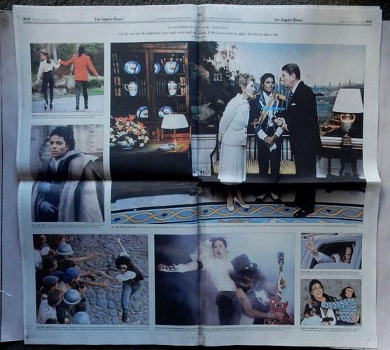 MICHAEL JACKSON Tribute Special Section Los Angeles Times LA Newspaper Memorial
