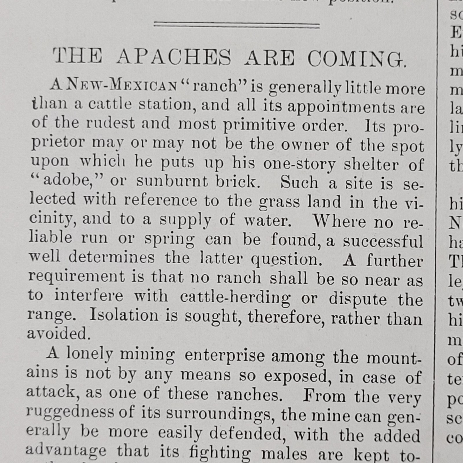 Harper’s Weekly 1/30/1886 “Apaches are coming” famous print by Remington