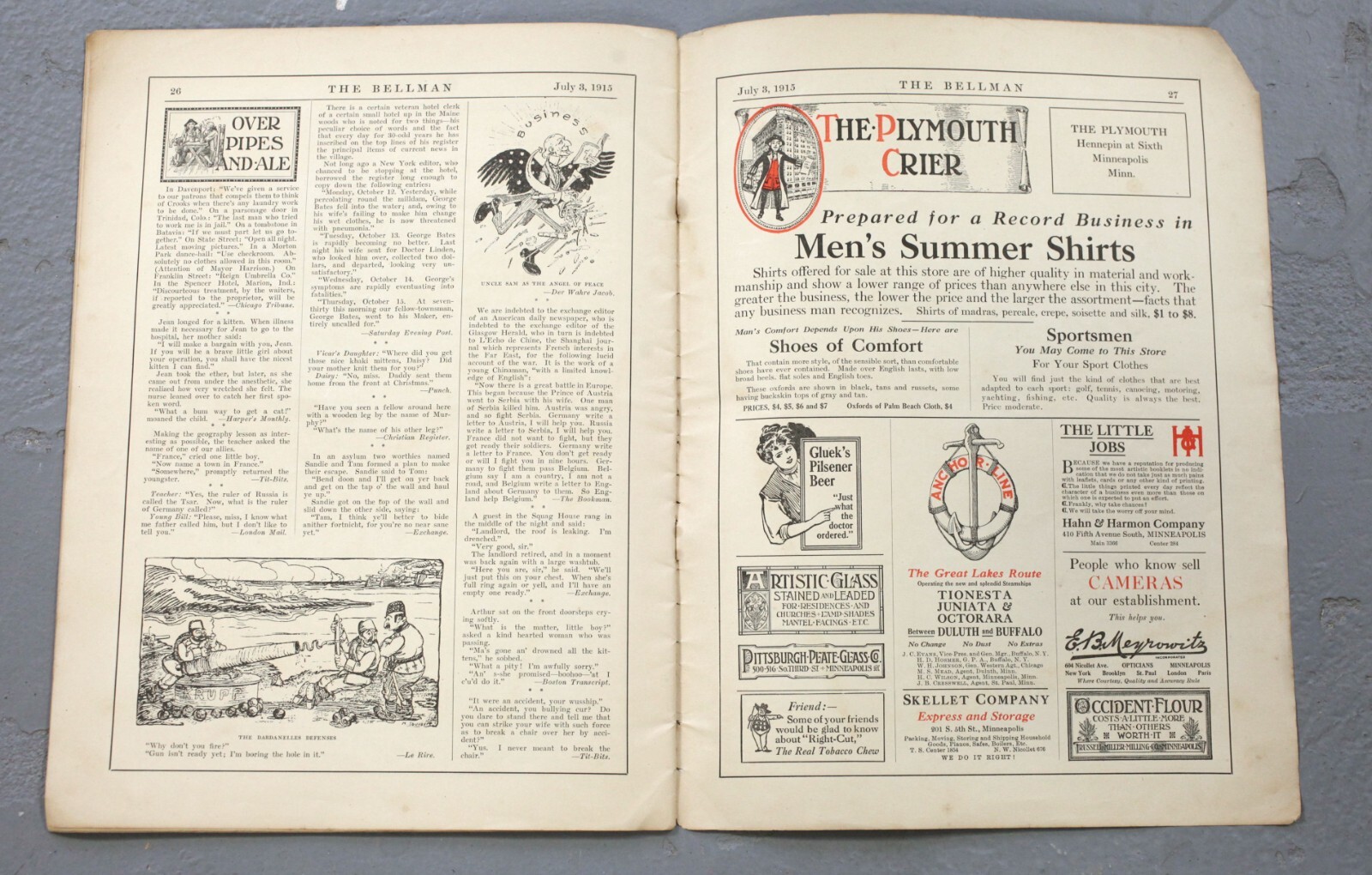 The Bellman Magazine May July 3, 1915 Native American Indian Chief Photos