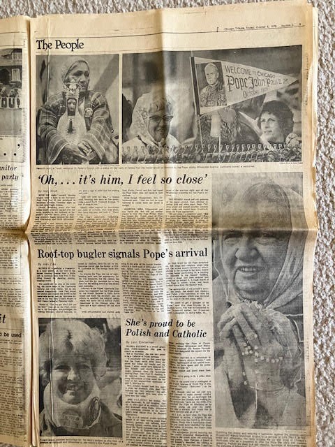 October 5, 1979 Chicago Tribune POPE JOHN PAUL II VISITS CHICAGO 14-page Section