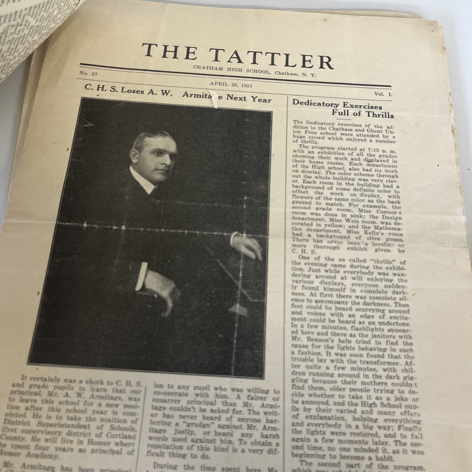 Lot 30+ High School Newspapers The Tattler 1930-1934 Chatham NY Columbia County