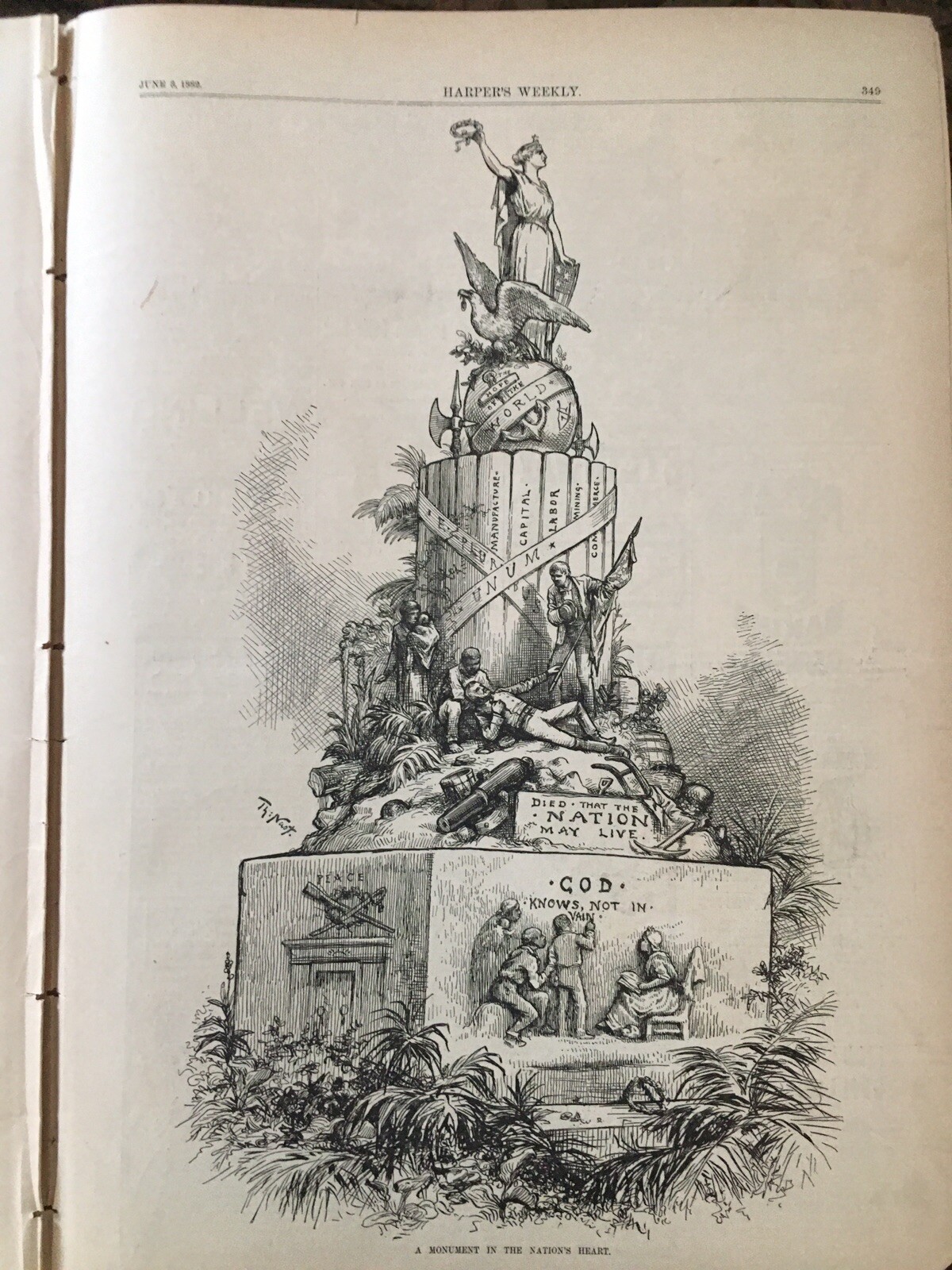 Black America Art-Memorial Decoration Day Nast 1882 Newfoundland Ice Fields