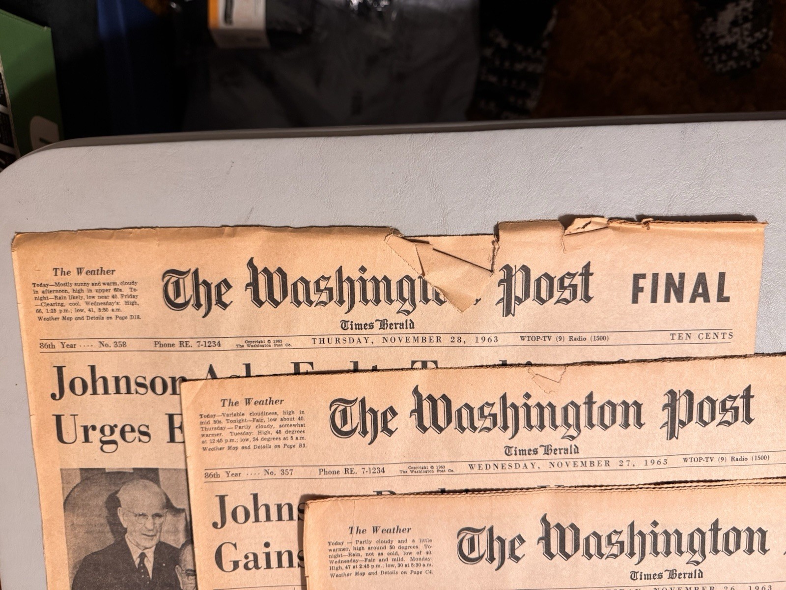 THE WASHINGTON POST-SPECIAL COMMEMORATIVE EDITION-NOV 22-28 1963 KENNEDY SHOT