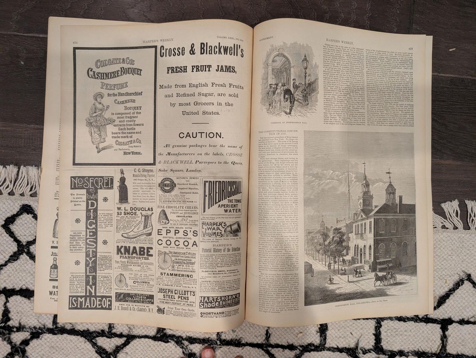 Harper’s Weekly – September 17, 1887 – Remington, Tennis, Hudson River Tunnel