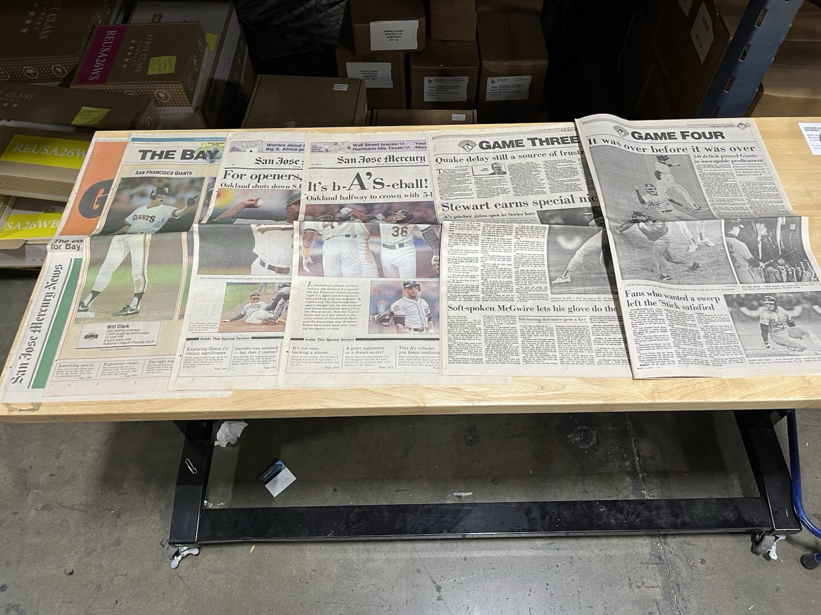 San Jose Mercury newspaper lot. 1989 MLB World Series. Oakland A’s S.F. Giants