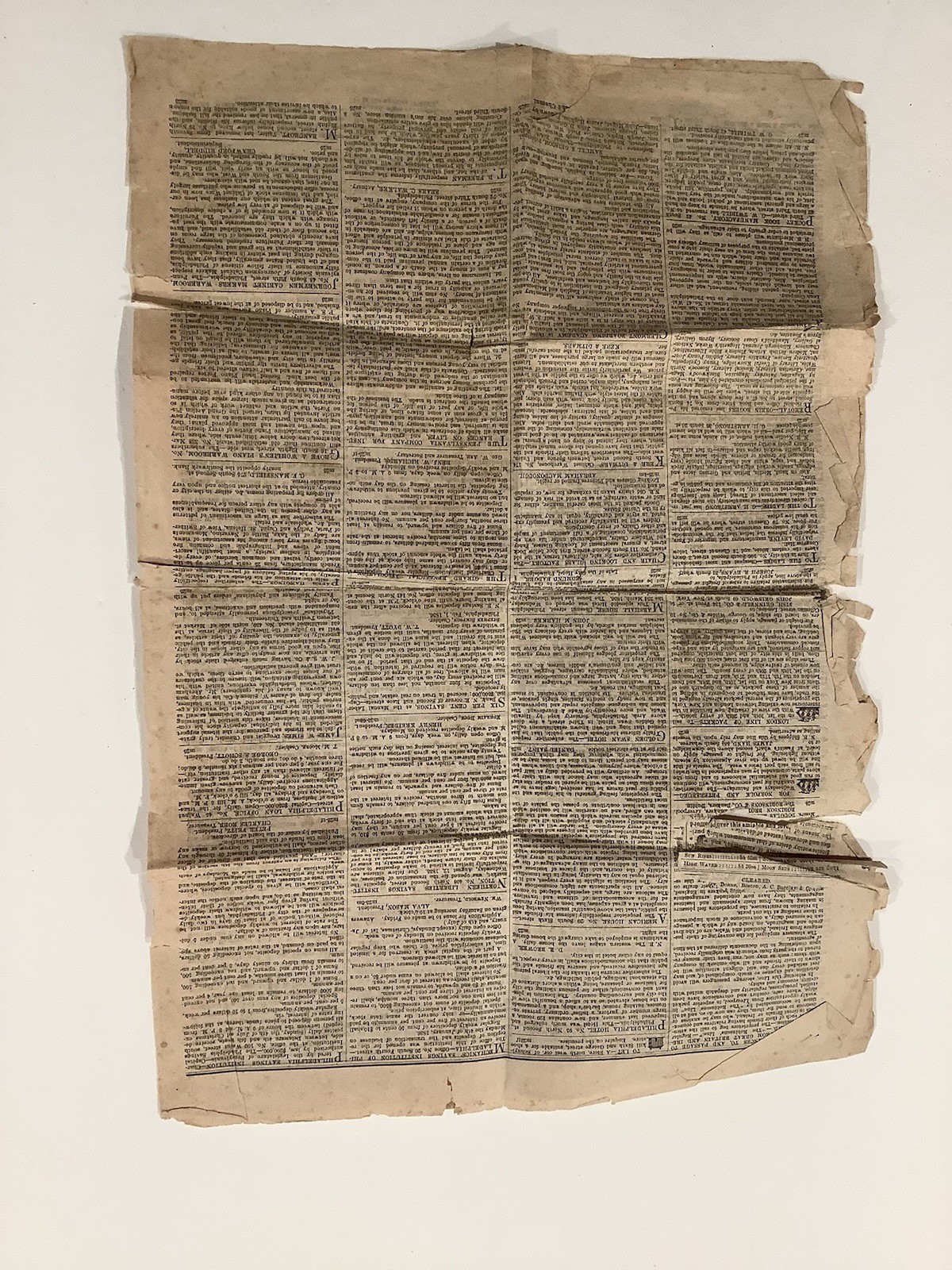 Org Phila. Public Ledger March 25 1836 Copy From 1886 1st News For common People