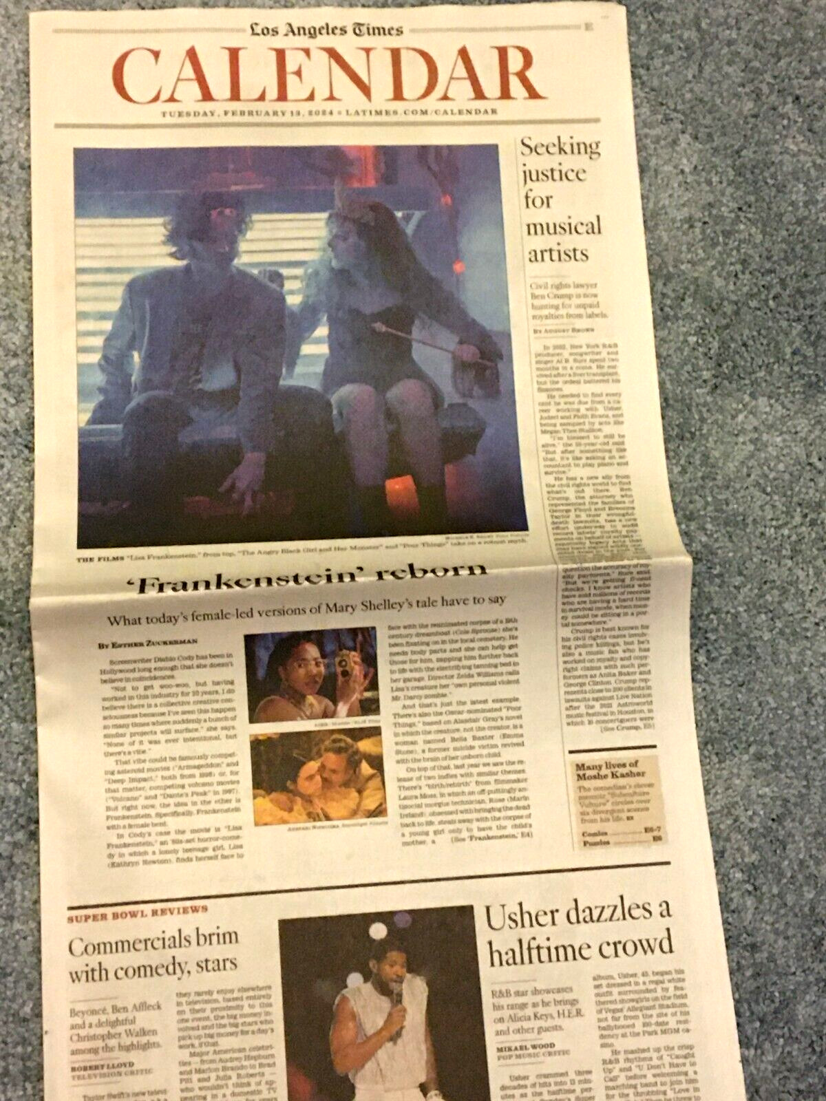 LOS ANGELES TIMES Feb. 13, 2024 TRUMP Biden JASON & TRAVIS KELCE Dodgers Ohtani