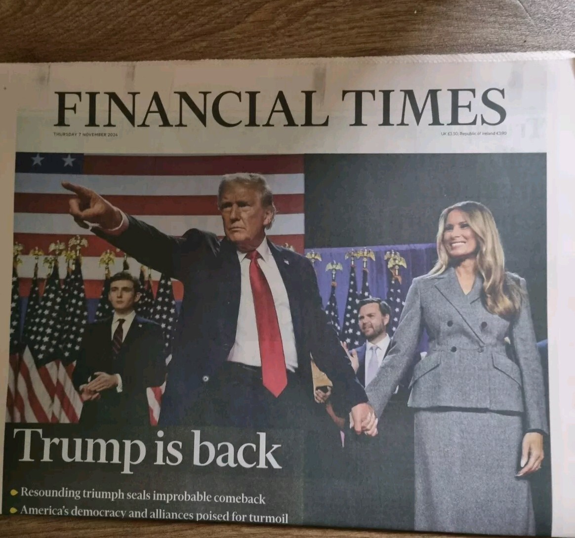 9 x UK Newspapers Donald Trump US Elections 07/11/24 Souvenir Editions New