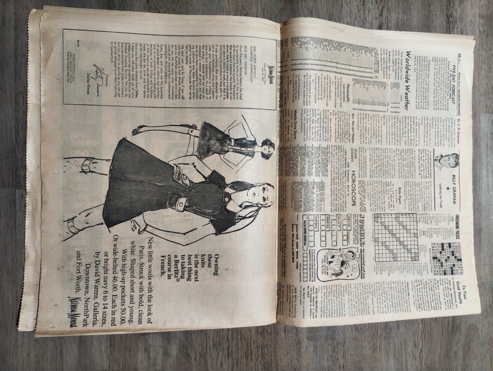 Vintage Dallas Times Herald July 21 1969 Apollo 11 Moon Landing Newspaper