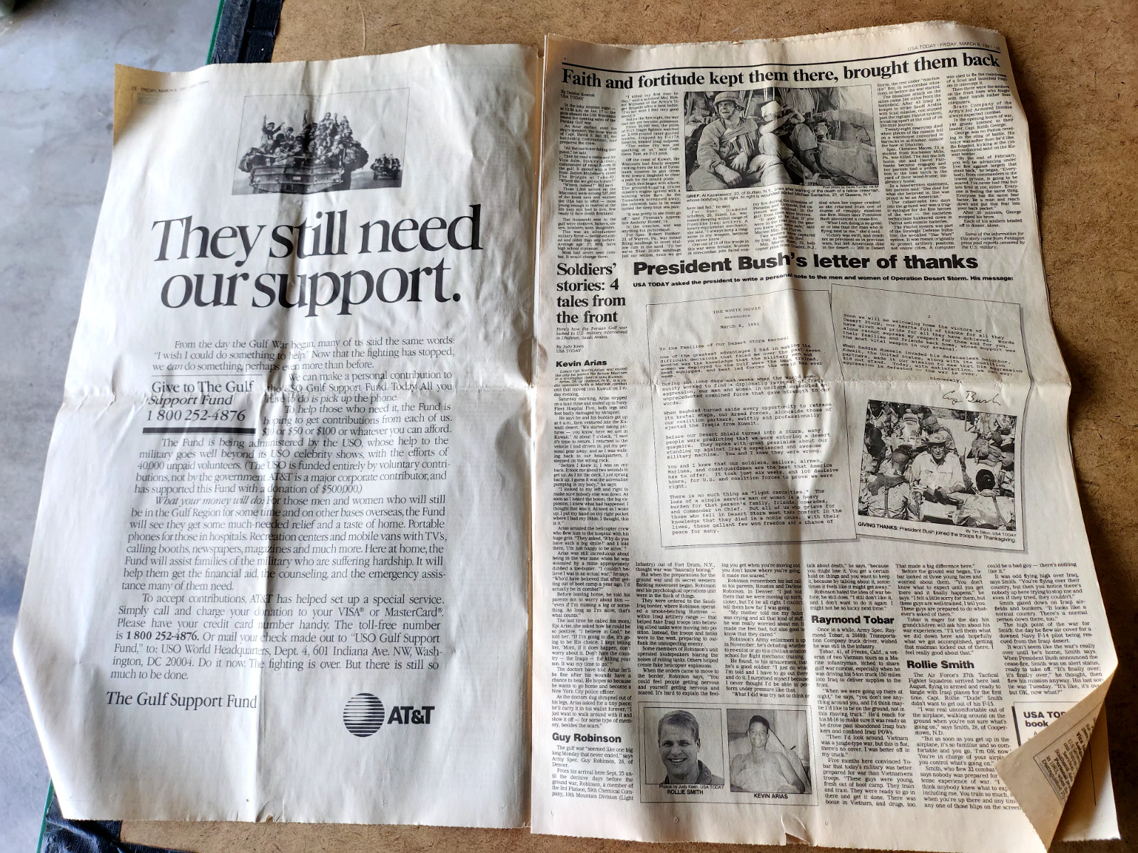 1991 March 8 USA Today Commemorative Edition War in the Gulf (MH T-2)