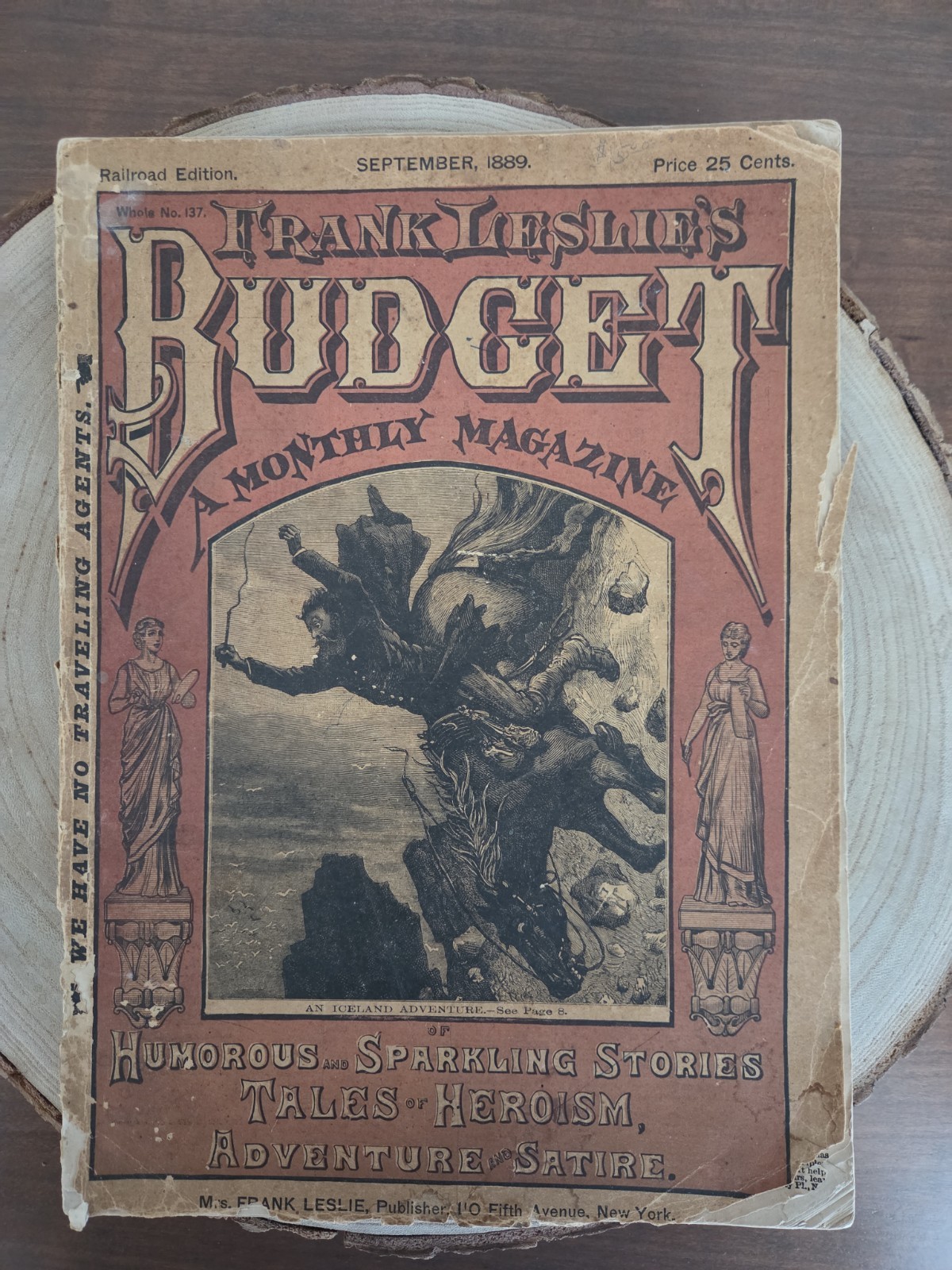 1889 Frank Leslies Budget Monthly Magazine Sept Railroad Edition