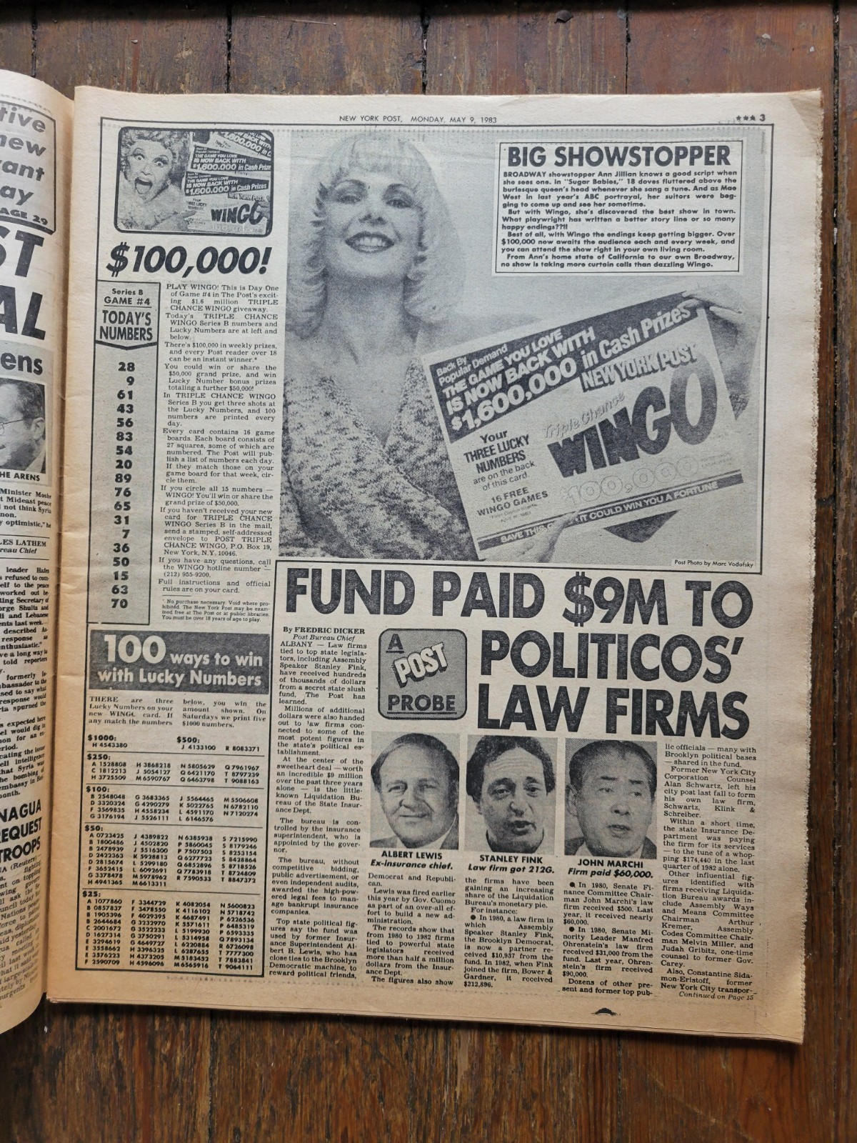 New York Post Newspaper, May 9, 1983, Mom Kills Tot Mother’s Day, Liz & Dick