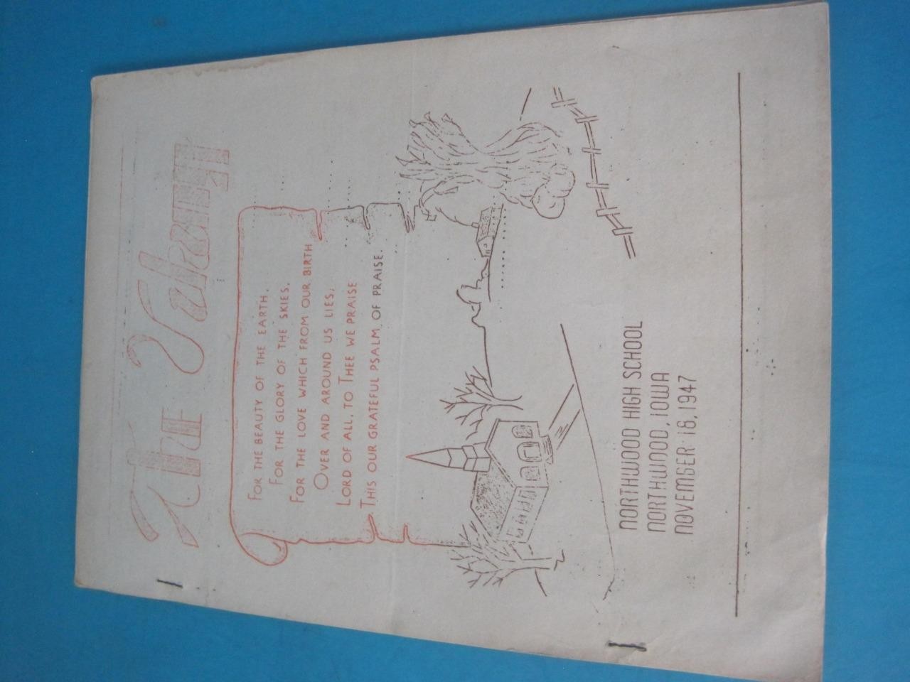 LOT OF 14 THE VIKING NORTHWOOD HIGHSCHOOL IOWA 1947-1948 NEWSPAPER BOOKLET RARE