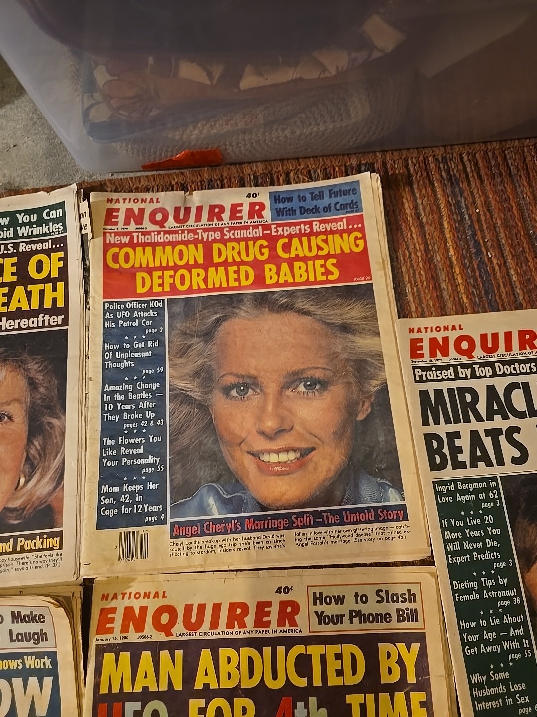 Vintage Lot Of 7 ‘National ENQUIRER’ Magazines (4) 1979 And (2) 1980 Editions