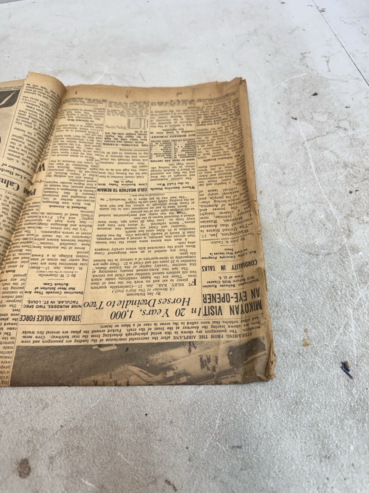 kansas city star newspaper january 18 1959 plane crash