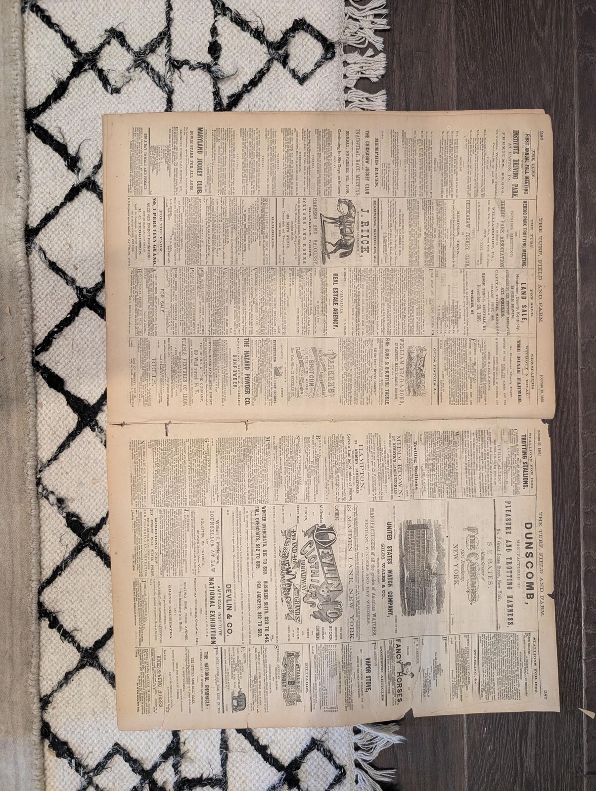 1869 Turf Field and Farm — Jerome Park Races, Guelph Canada, Chess, Baseball