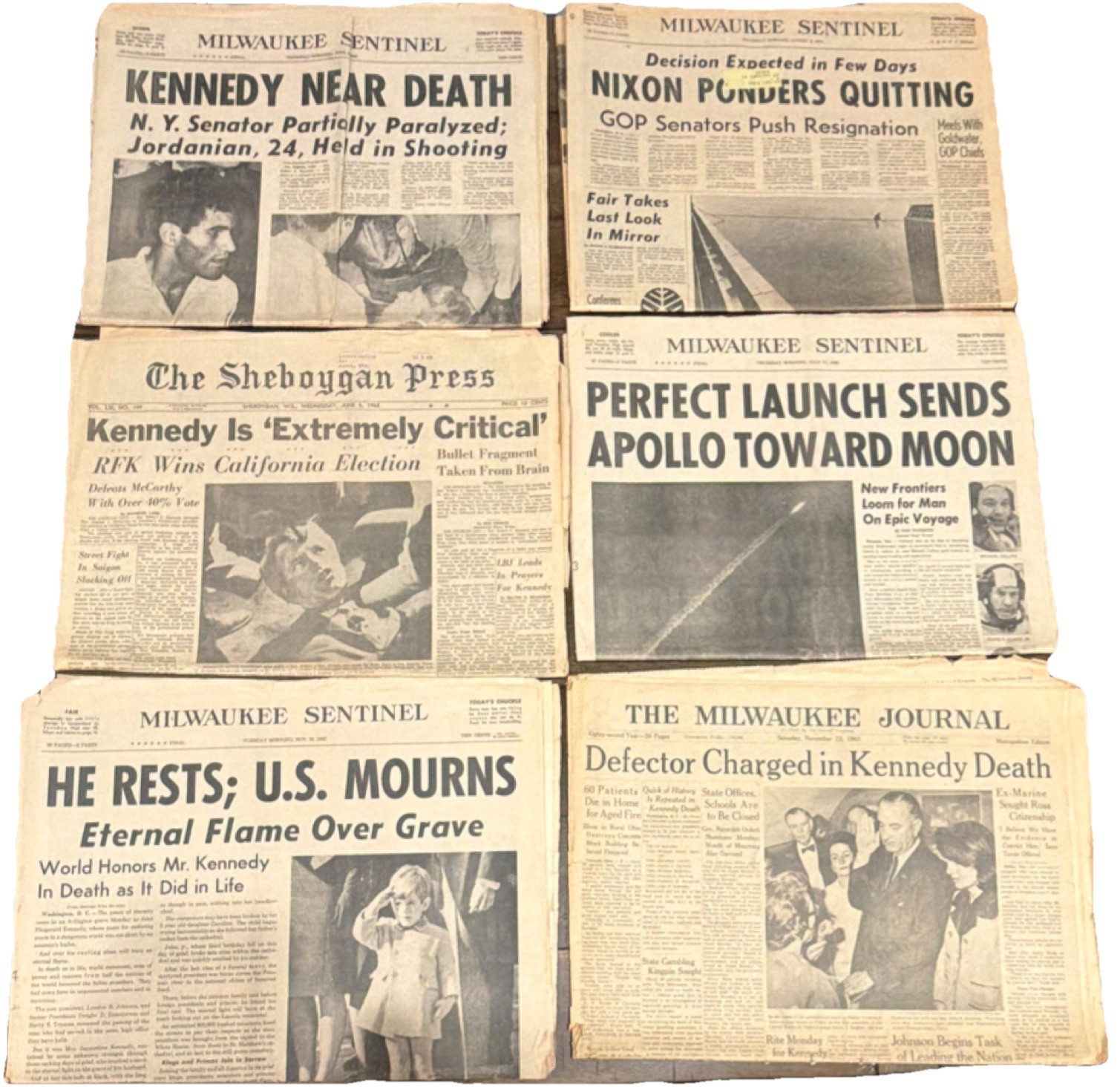 Lot of Historic Wisconsin Newspapers From 1960s Various Events See Description