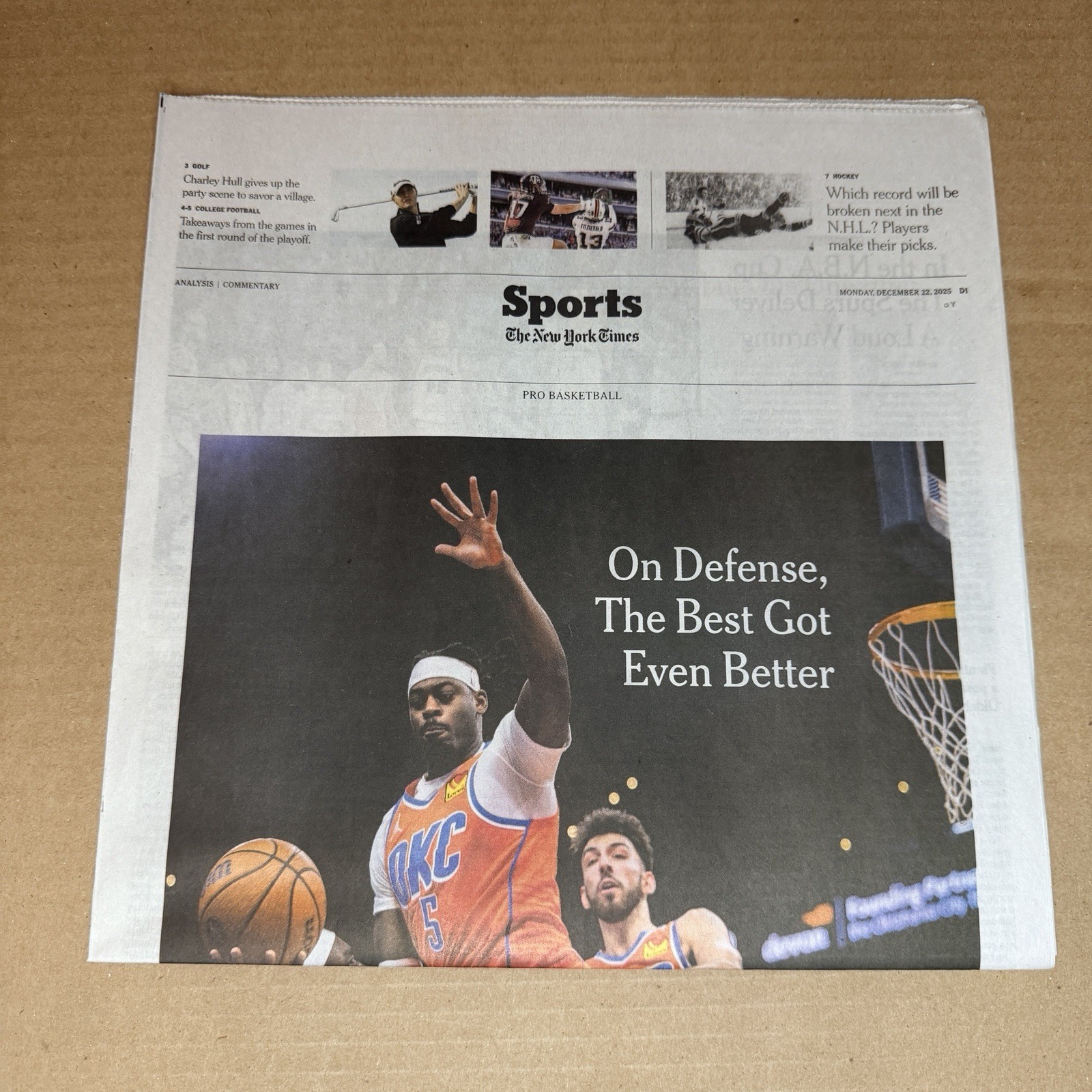 The New York Times Newspaper December 22 2025 Complete Print Paper UNREAD NYT