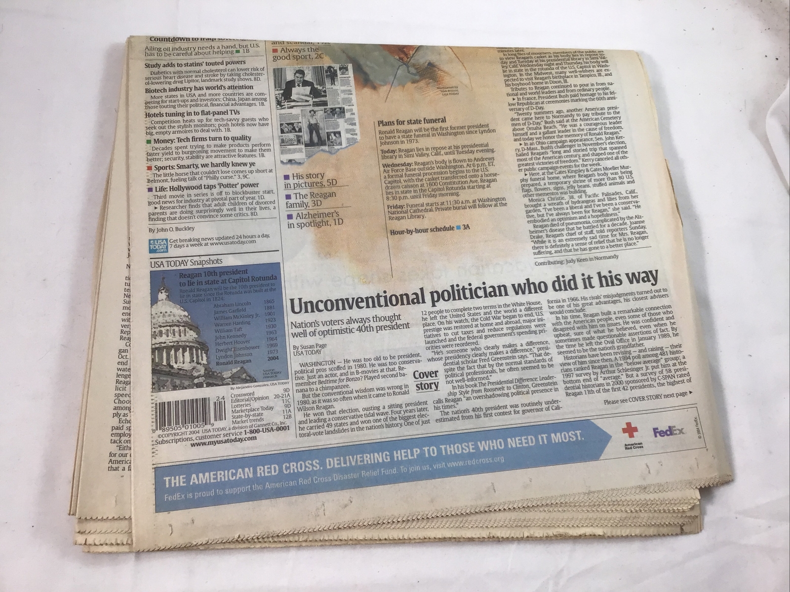 Commemorative Edition A Nation Remembers Ronald Reagan USA Today June 7 2004
