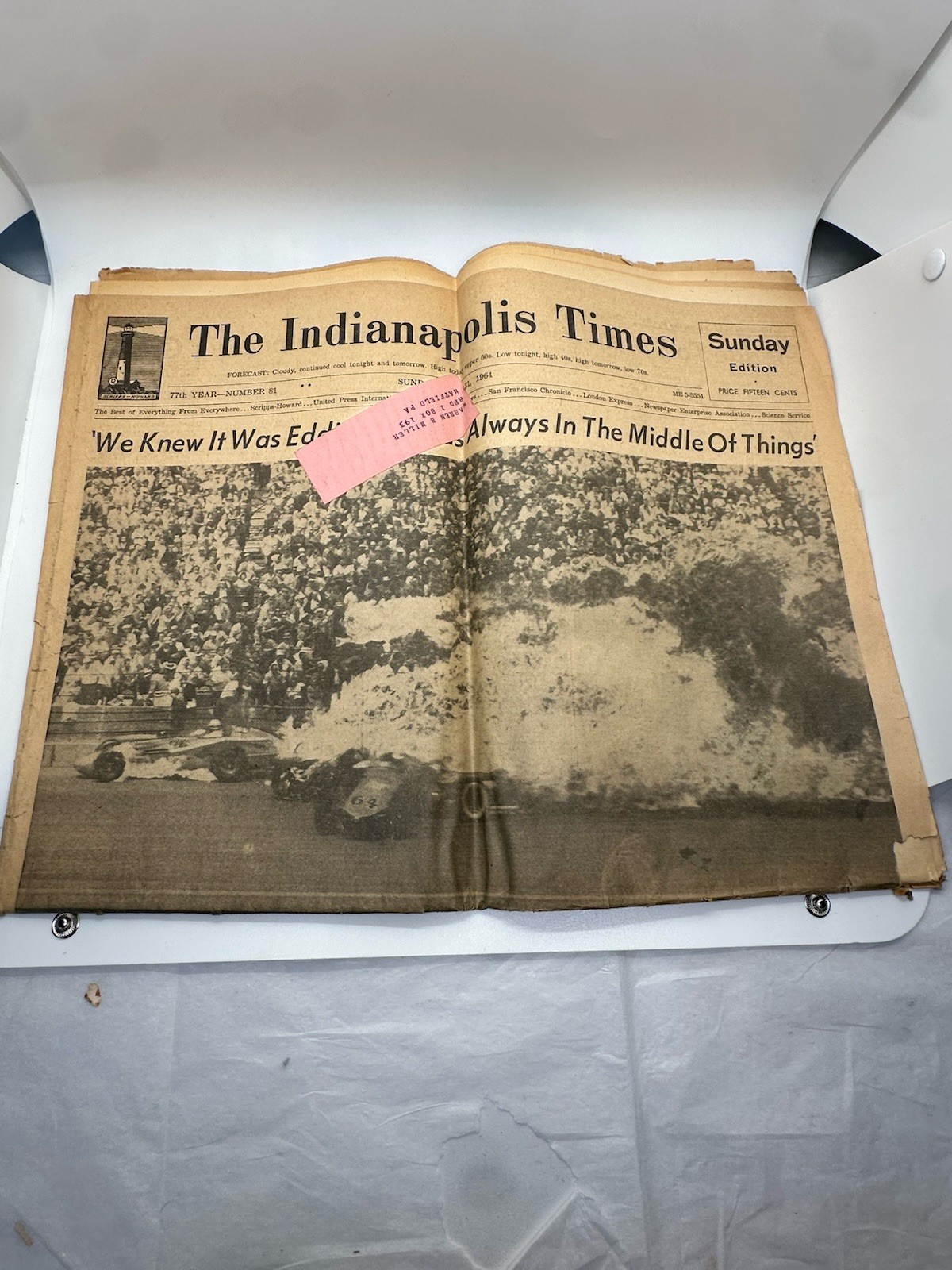 May 31, 1964 The Indianapolis Times A.J. FOYT WINS INDIANAPOLIS 500 Sachs Dies