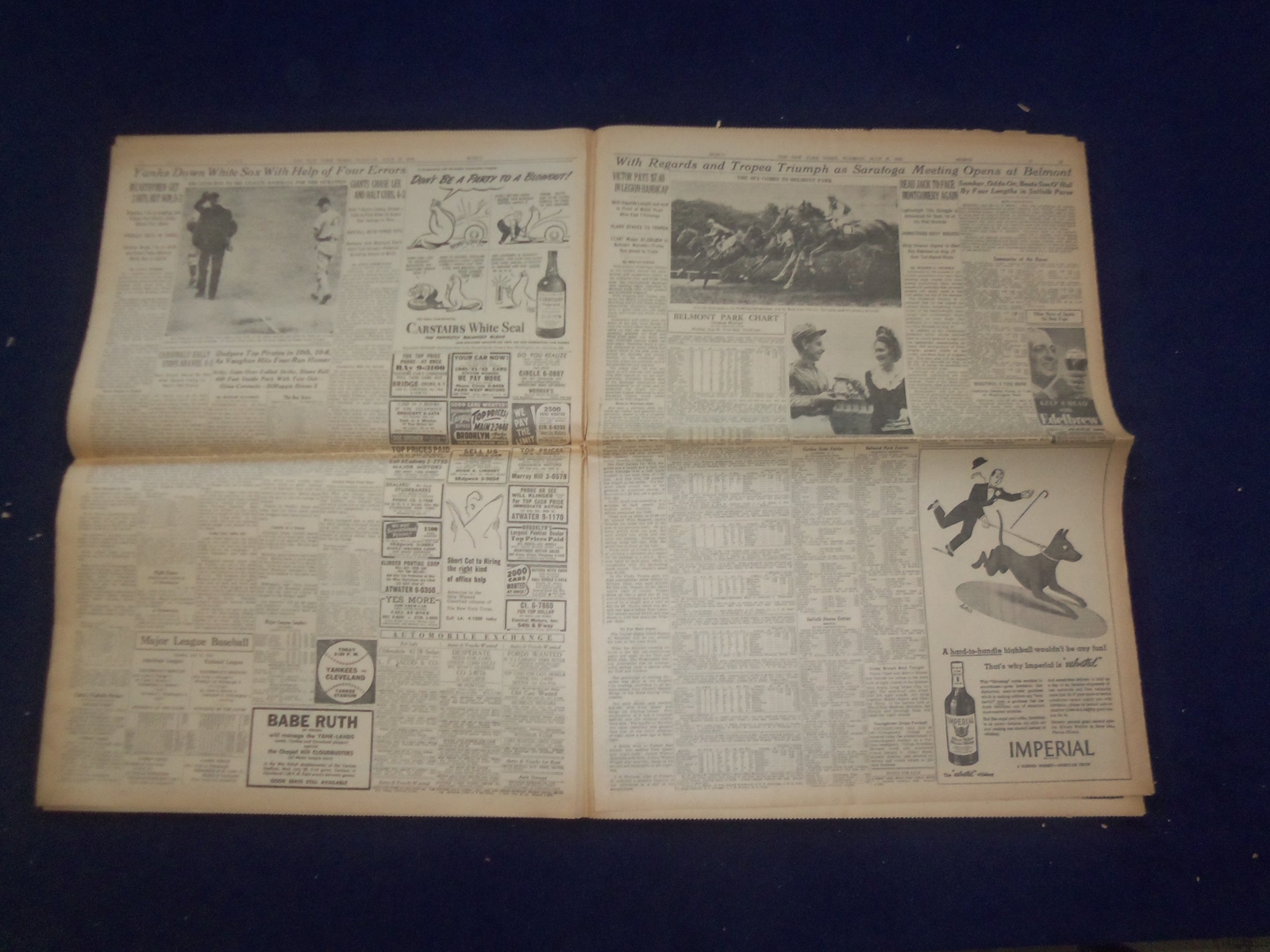 1943 JULY 27 NEW YORK TIMES – ITALY PUT UNDER MARTIAL LAW BY BADOGLIO – NP 6546
