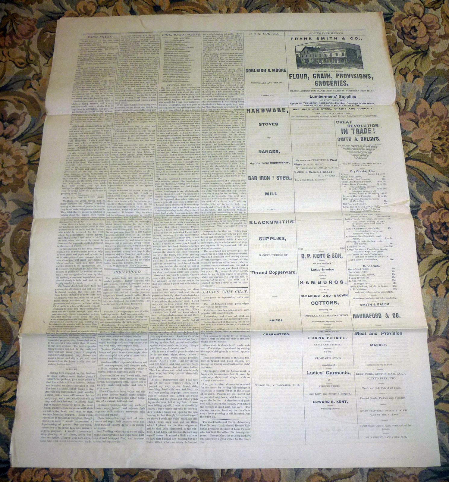 Lancaster, New Hampshire Gazette Newspaper – January 26, 1886