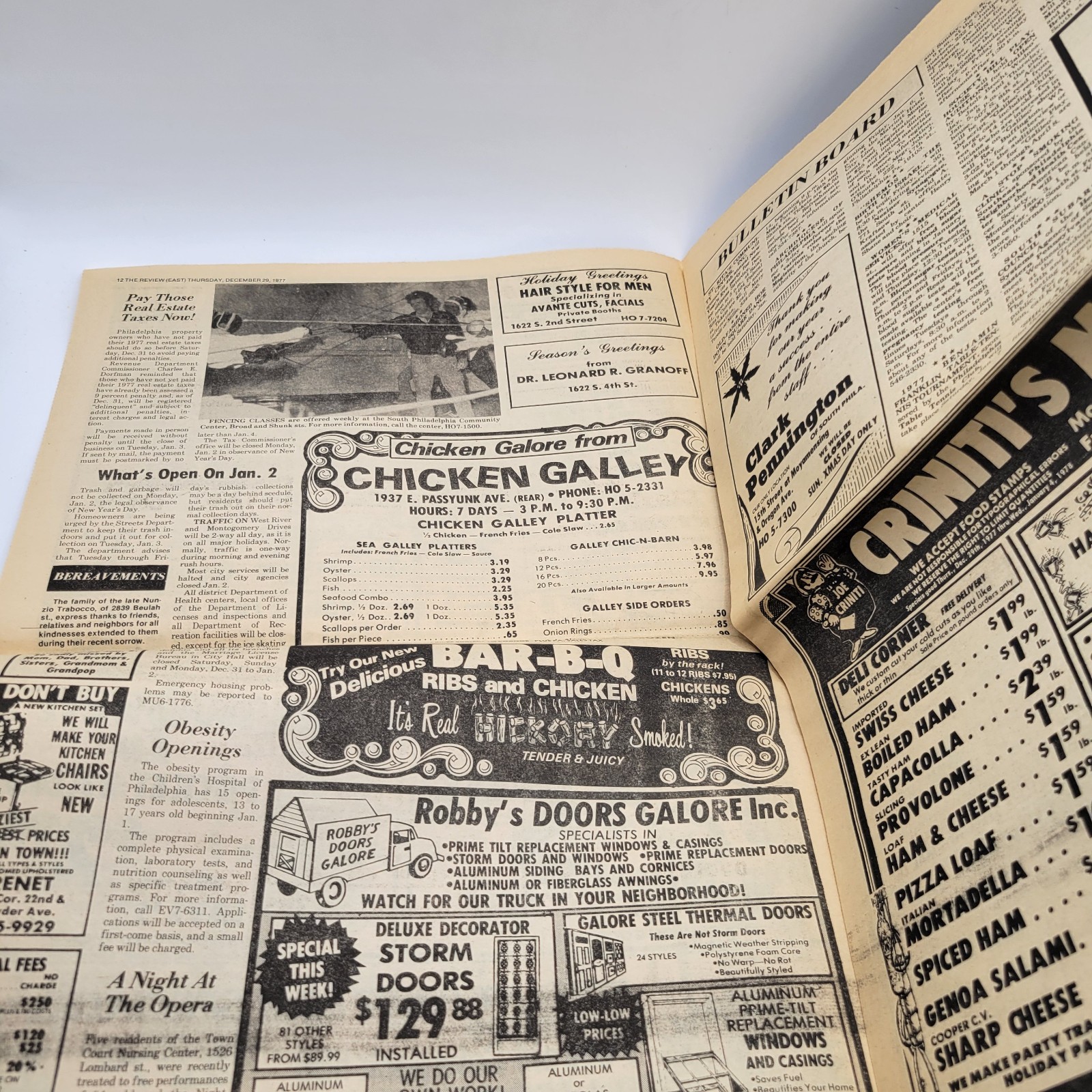 Vintage 1977 South Philadelphia Review East Free Newspaper December Year Review