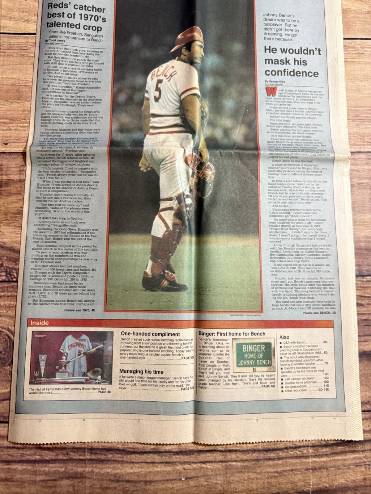 Cincinnati Reds Newspaper Lot Of 3 Cincinnati Enquirer Johnny Bench 1989 Rose 85