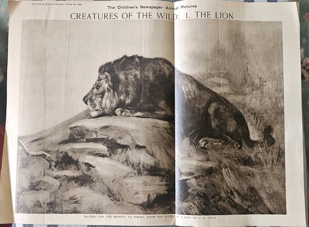 Scarce Children’s Newspaper Free Gift (1924) October 25th, Fine