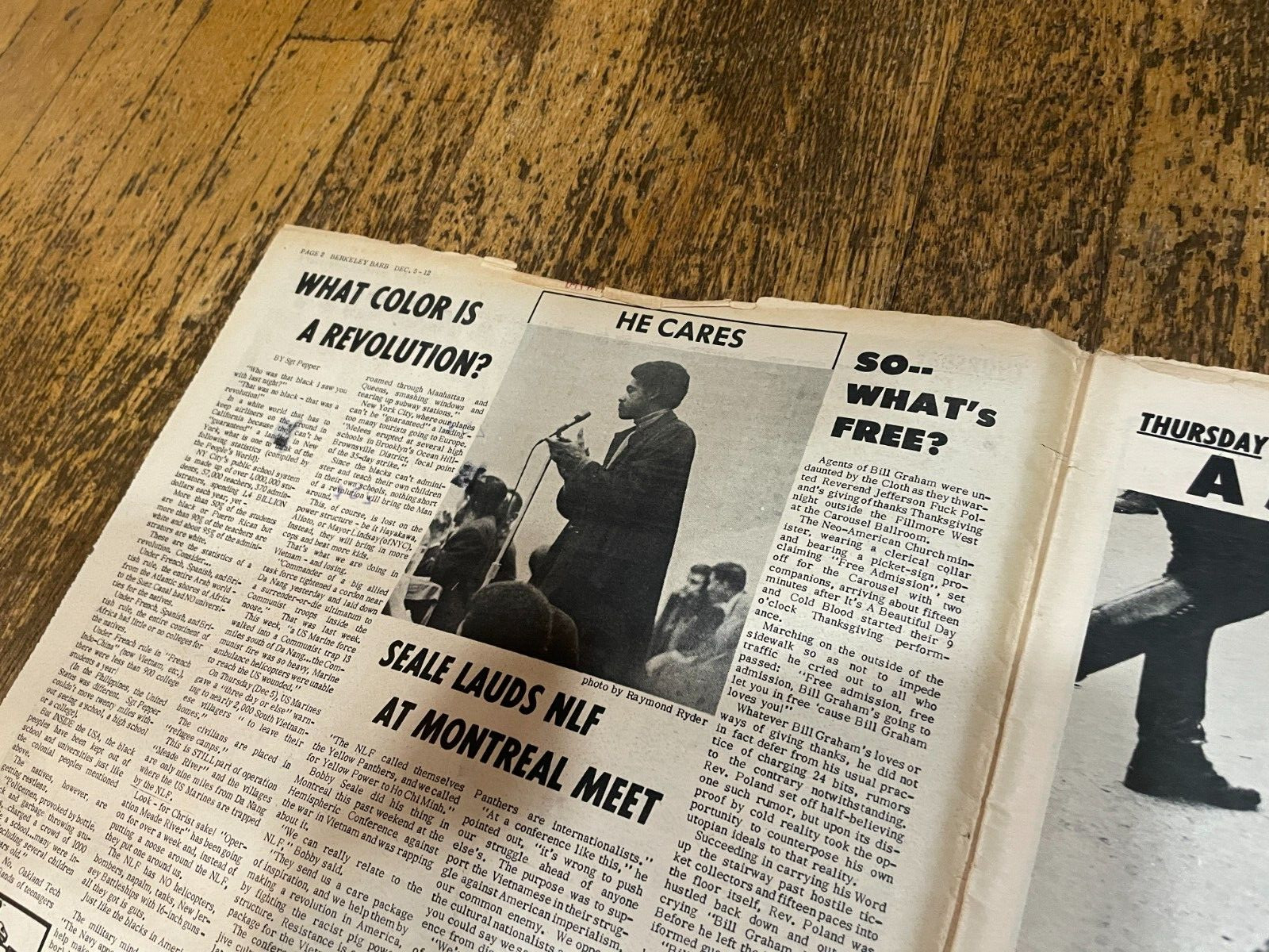 Berkeley Barb Newspaper 1969 Vol 7 # 24 Richard Nixon Bobby Seale Black Panthers