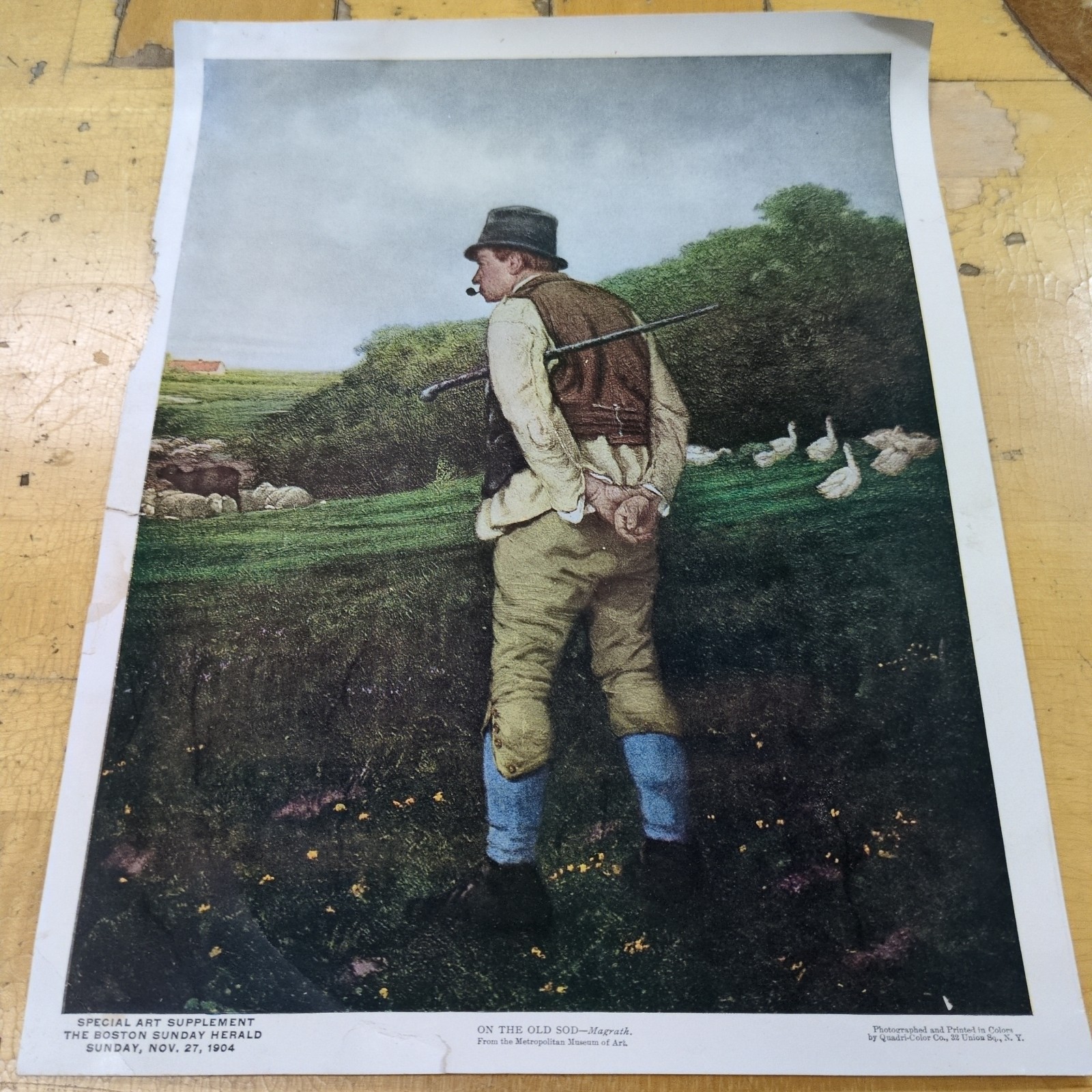 Antique 1904 Art Supplement The Boston Sunday Herald “On the Old Sod” Magrath